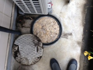 菊川市下平川 ・排水管高圧洗浄作業