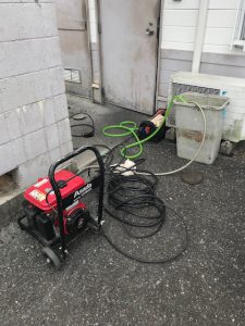 富士市厚原 店舗排水高圧洗浄作業