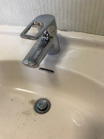 静岡市　洗面蛇口水漏れ修理