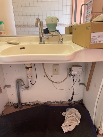 藤枝市　手洗水栓不具合修理