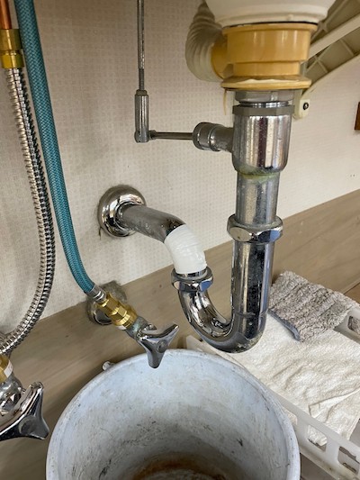 掛川市　洗面排水水漏れ修理
