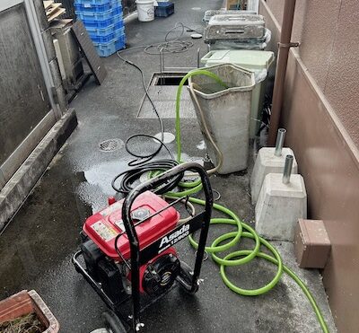 焼津市八楠 高圧洗浄作業