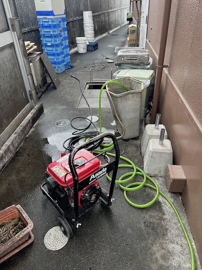 焼津市八楠  高圧洗浄作業