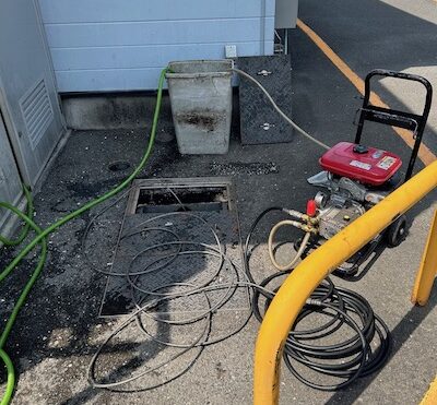 静岡市葵区安西 高圧洗浄作業